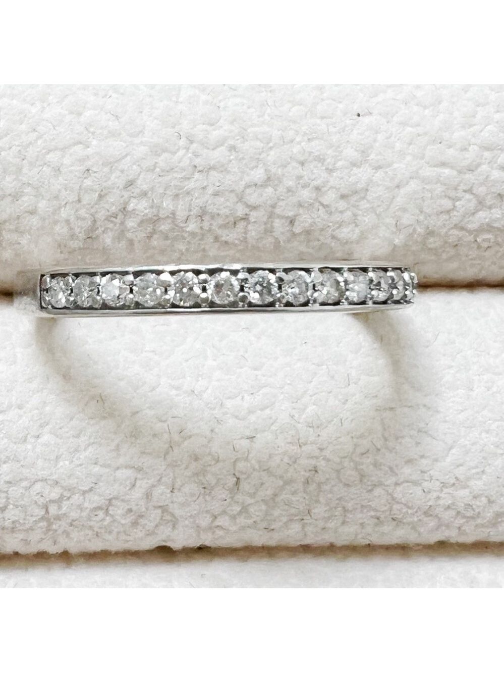 10 Karat White Gold and Diamond Ring Size 5 1/4
